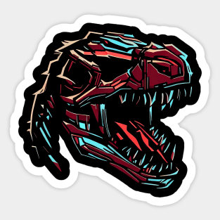 Illustration robotic T-Rex t-shirt design Sticker